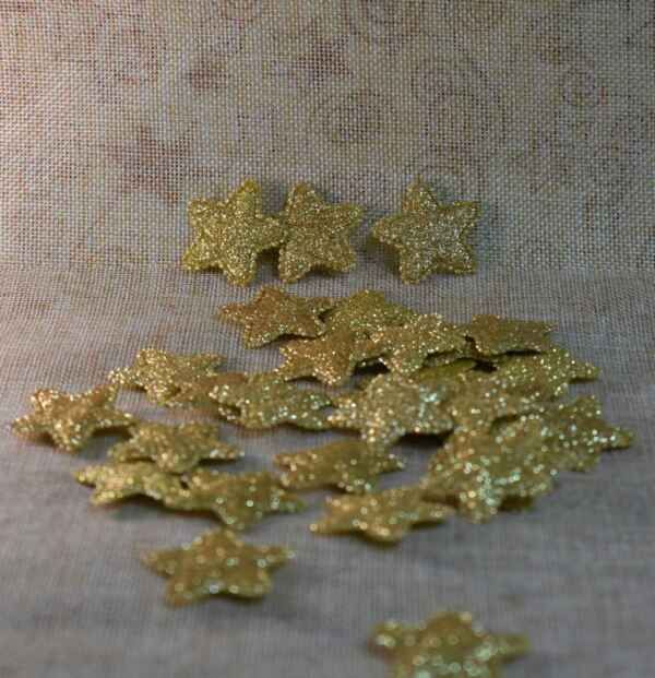 Платнени звезди H1904036 3.5см златни
