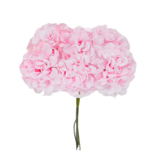 Мини хортензия на тел 6х4 бр. / 5см / ZOR034 бледорозово