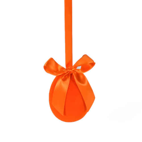 Яйце с панделка 10х7см - оранжево - SF2443