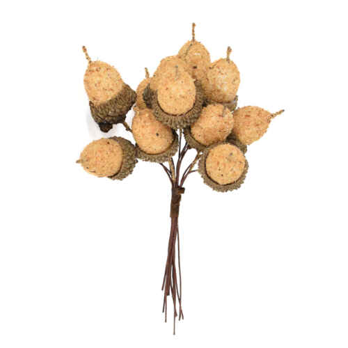 Жълъди на тел бежови 12 бр. - CTH392