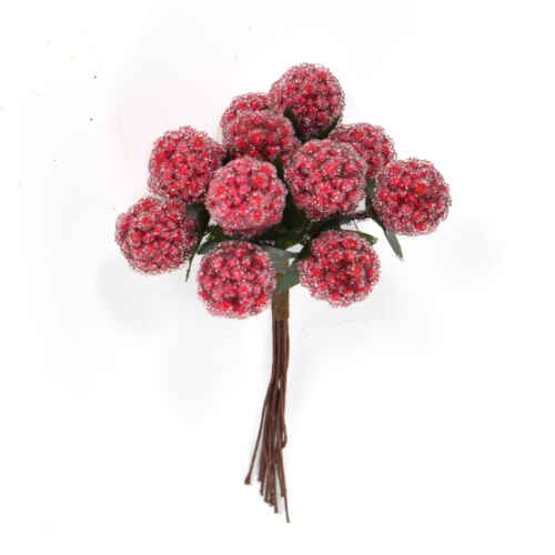 Декоративни малини на тел 12 бр. - CTH401