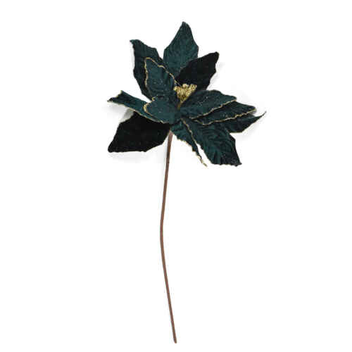 Коледна звезда с брокат зелена 58см - CTH368