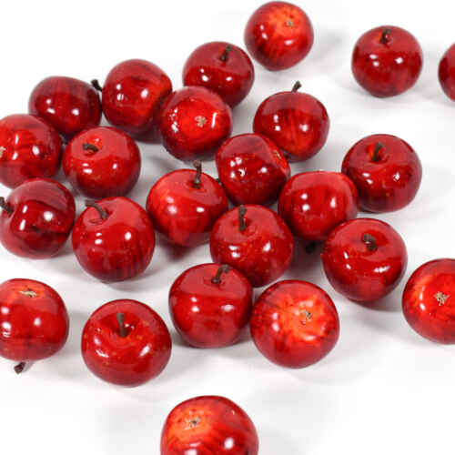 Червени декоративни ябълки 24бр. / 3.5см - GOL034