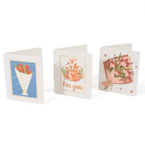 Мини картички микс 128бр. / 7x10см цветя 25KA025