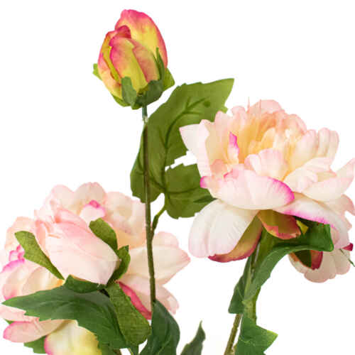 Изкуствен божур 72см / 25KL314 крем-розов