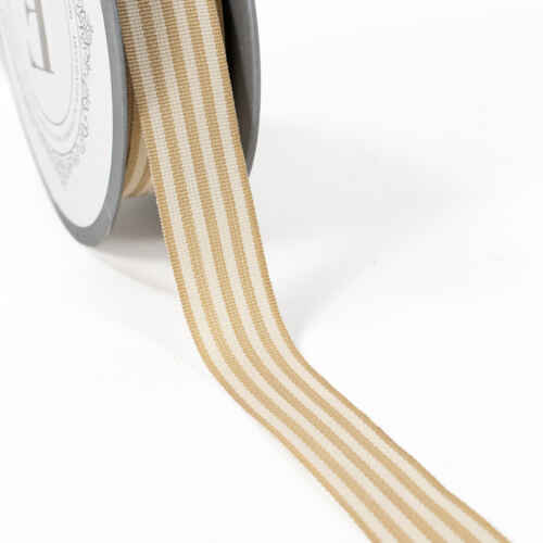 Платнена лента райе 2.2см х 9м / крем / 225610