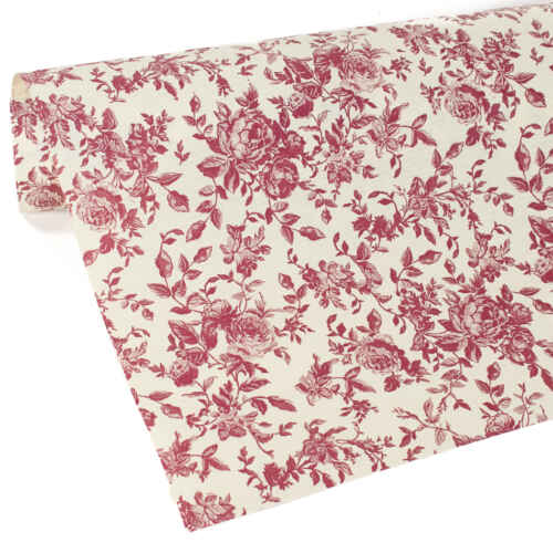 Релефна хартия божури бордо - 50 см / 10 м - 131287